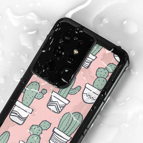 Pink Cactus Galaxy S24 Ultra Waterproof Case