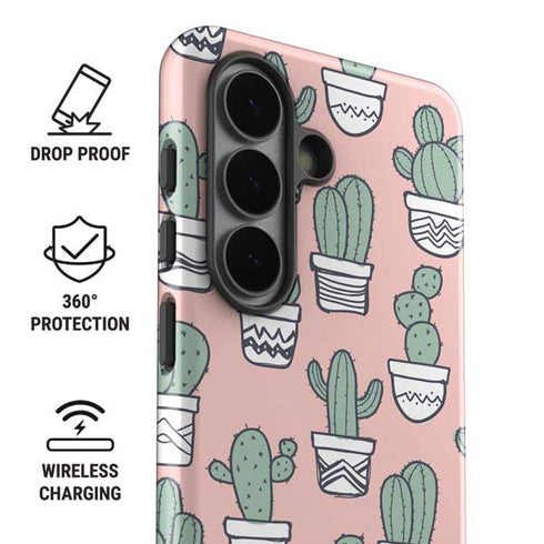 Pink Cactus Galaxy S26 Impact Case
