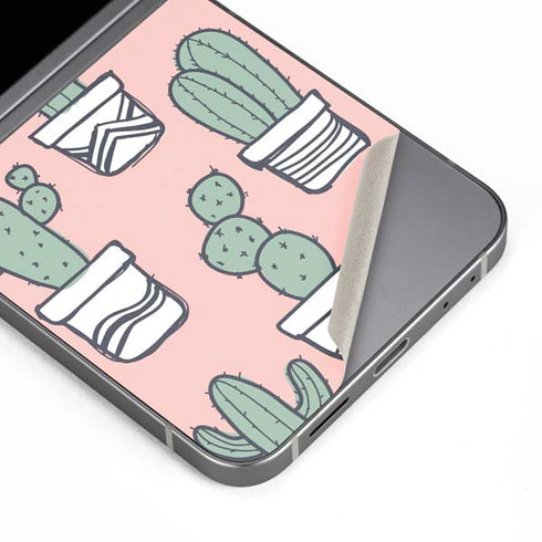 Pink Cactus Galaxy Z Flip6 Skin