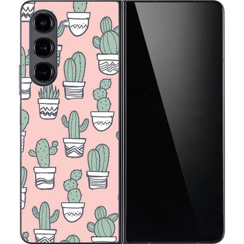 Pink Cactus Galaxy Z Fold5 5G Skin