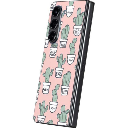Pink Cactus Galaxy Z Fold5 5G Skin