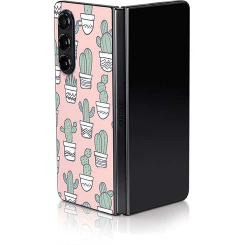 Pink Cactus Galaxy Z Fold5 5G Skin