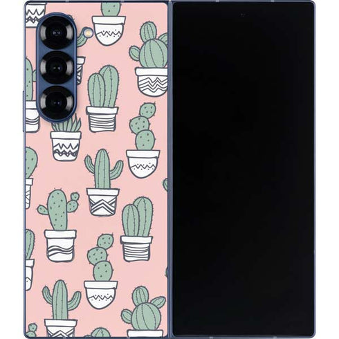 Pink Cactus Galaxy Z Fold6 Skin