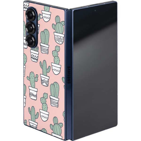 Pink Cactus Galaxy Z Fold6 Skin