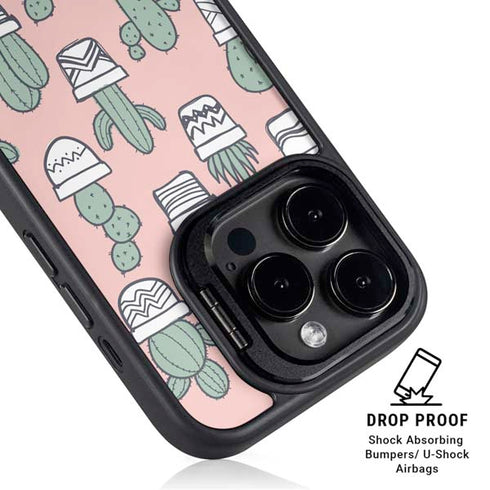 Pink Cactus iPhone 14 Pro Max Kickstand Case