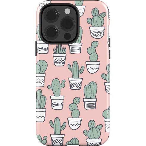 Pink Cactus iPhone 15 Pro Impact Case