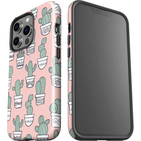 Pink Cactus iPhone 15 Pro Impact Case