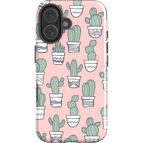Pink Cactus iPhone 16 Impact Case