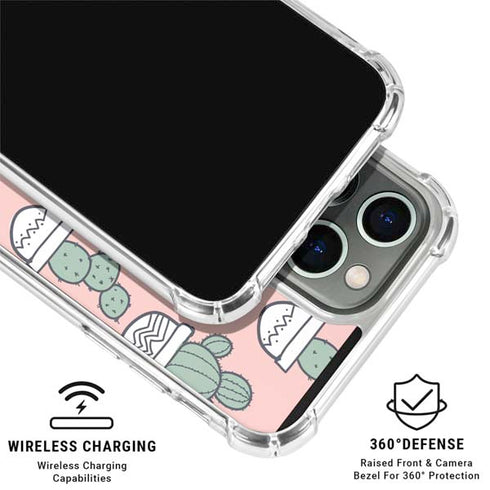Pink Cactus iPhone 16 Pro Clear Case