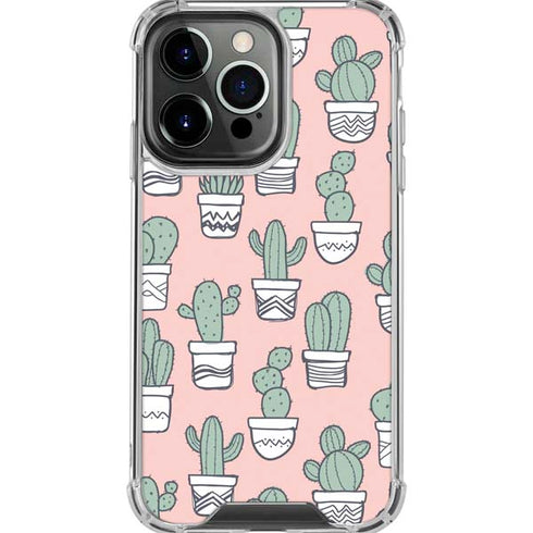 Pink Cactus iPhone 16 Pro Max Clear Case