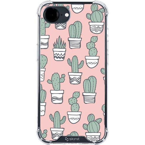 Pink Cactus iPhone 16e Clear Case
