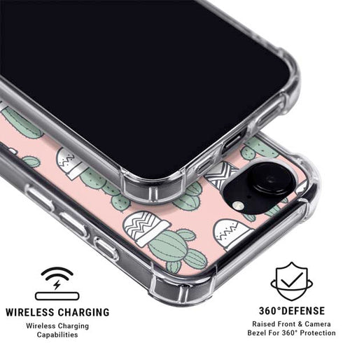 Pink Cactus iPhone 16e MagSafe Case