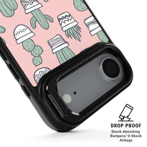 Pink Cactus iPhone 17 Air Kickstand Case