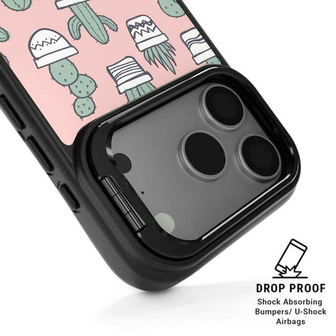 Pink Cactus iPhone 17 Pro Kickstand Case