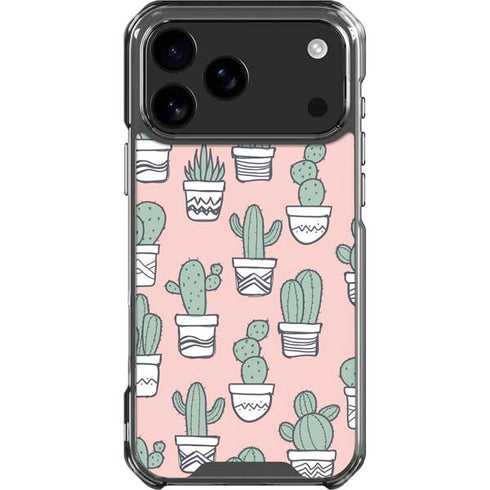 Pink Cactus iPhone 17 Pro Max Clear Case