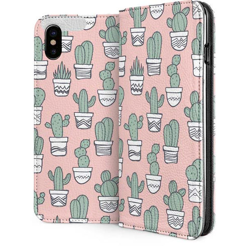 Pink Cactus iPhone 8 Folio Case