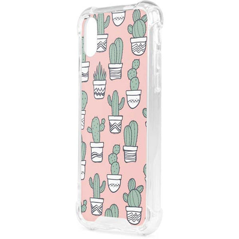 Pink Cactus iPhone XS Clear Case
