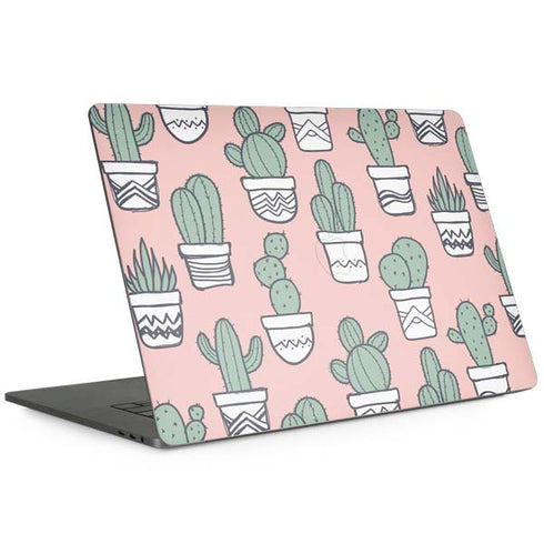 Pink Cactus MacBook Skins