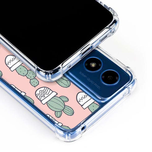 Pink Cactus Moto G 5G (2024) Clear Case