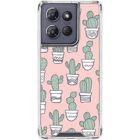 Pink Cactus Moto G Play 5G (2025) Clear Case