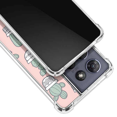 Pink Cactus Moto G Play 5G (2025) Clear Case