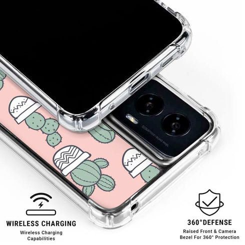 Pink Cactus Moto G Power 5G (2024) Clear Case
