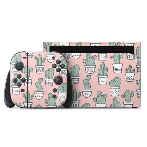 Pink Cactus Nintendo Skins