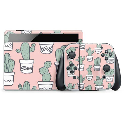 Pink Cactus Nintendo Skins