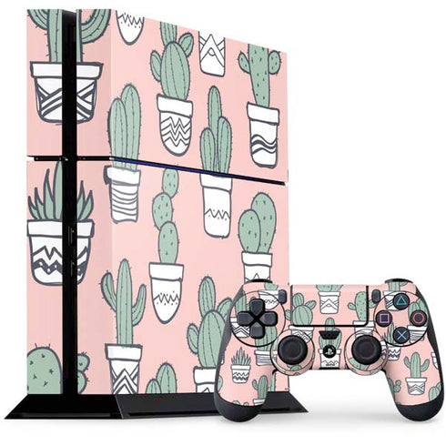 Pink Cactus PlayStation PS4 Skins
