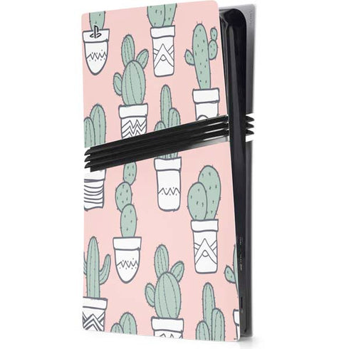 Pink Cactus PS5 Pro Console Skin