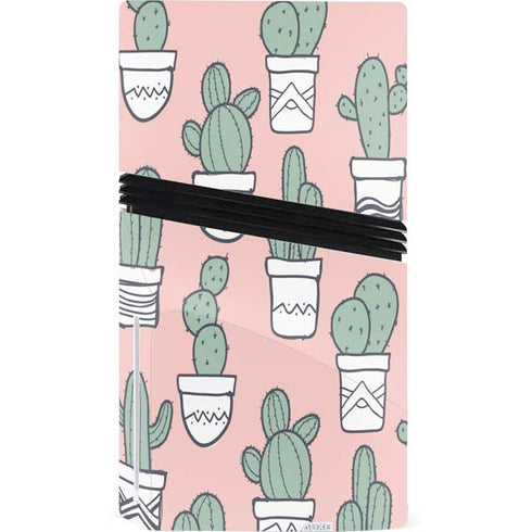 Pink Cactus PS5 Pro Disk Console Skin