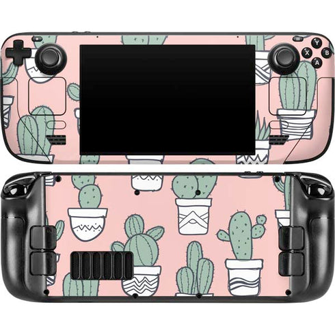 Pink Cactus Steam Deck Handheld Gaming Computer OLED Skin