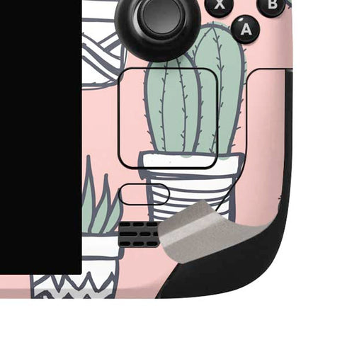 Pink Cactus Steam Deck Handheld Gaming Computer OLED Skin