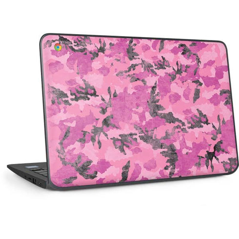 Pink Camouflage HP Chromebook Skin