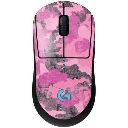 Pink Camouflage G Pro Wireless Gaming Mouse Skin