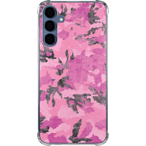 Pink Camouflage Galaxy A35 5G Clear Case