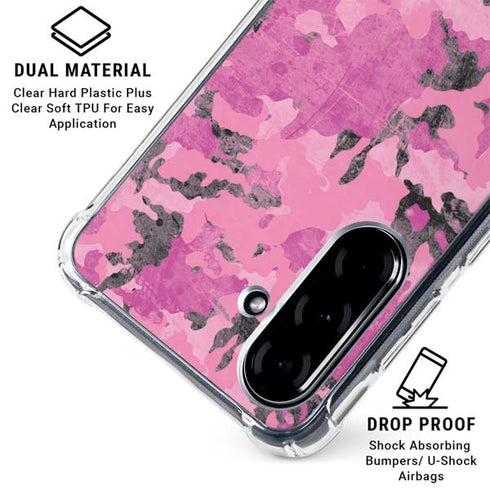 Pink Camouflage Galaxy A36 5G Clear Case
