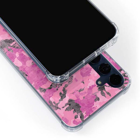 Pink Camouflage Galaxy A55 5G Clear Case