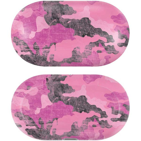 Pink Camouflage Galaxy Buds Plus Skin