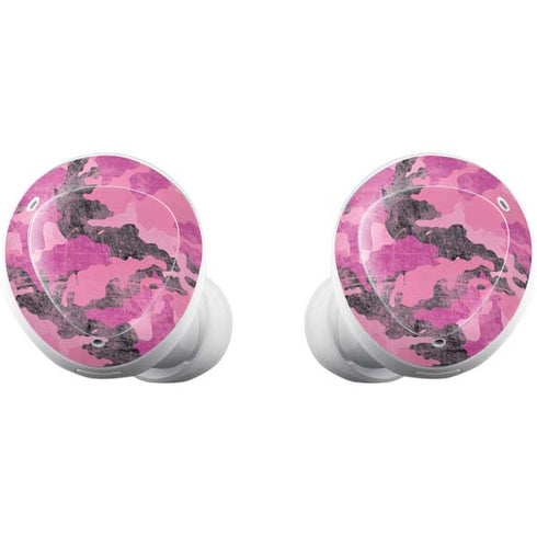 Pink Camouflage Galaxy Buds Plus Skin