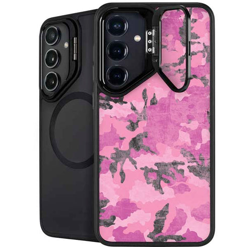 Pink Camouflage Galaxy S24 FE Kickstand Case