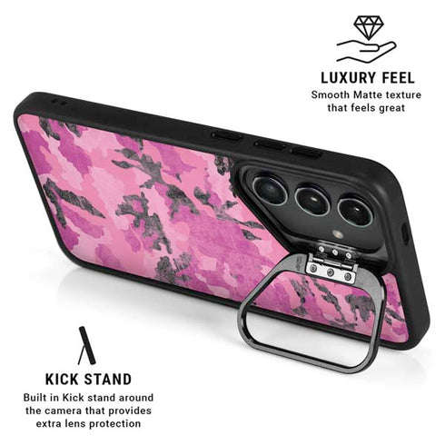 Pink Camouflage Galaxy S24 Kickstand Case