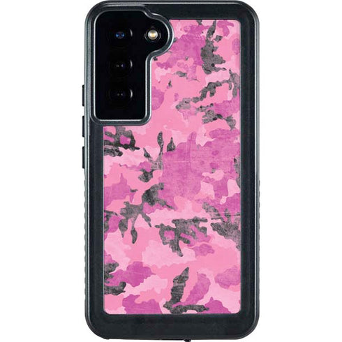 Pink Camouflage Galaxy S24 Plus Waterproof Case