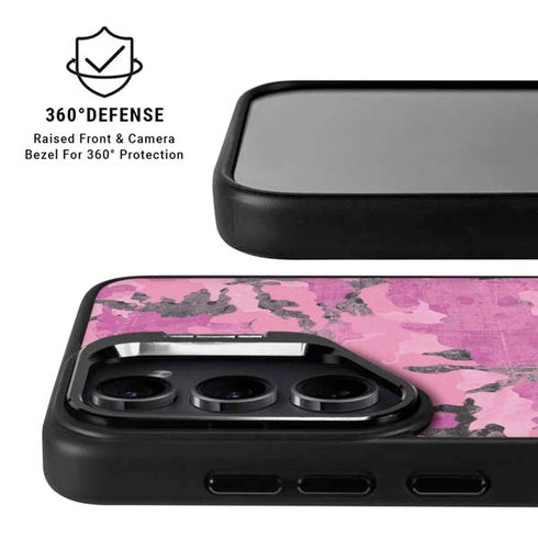 Pink Camouflage Galaxy S24 Ultra Kickstand Case