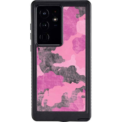 Pink Camouflage Galaxy S24 Ultra Waterproof Case