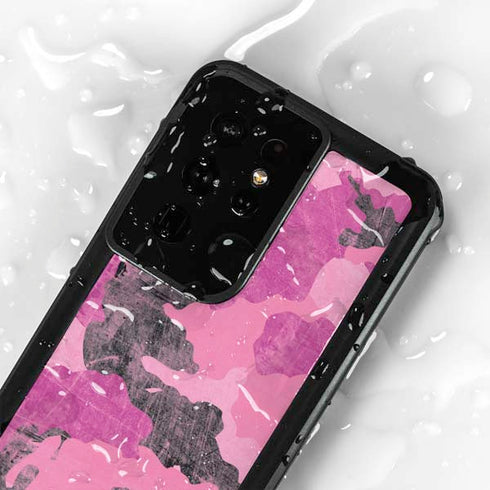 Pink Camouflage Galaxy S24 Ultra Waterproof Case