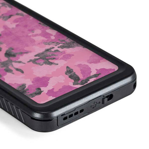 Pink Camouflage Galaxy S24 Waterproof Case