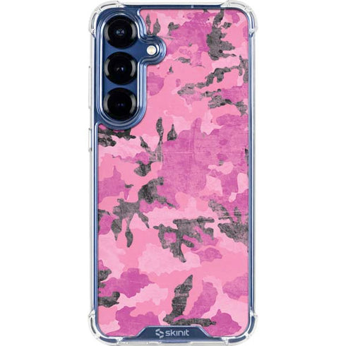 Pink Camouflage Galaxy S25 Plus Clear Case