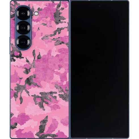 Pink Camouflage Galaxy Z Fold6 Skin