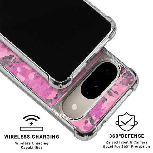 Pink Camouflage Google Pixel 10 Clear Case